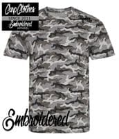 020 EMBROIDERED  CAMO T-SHIRT
