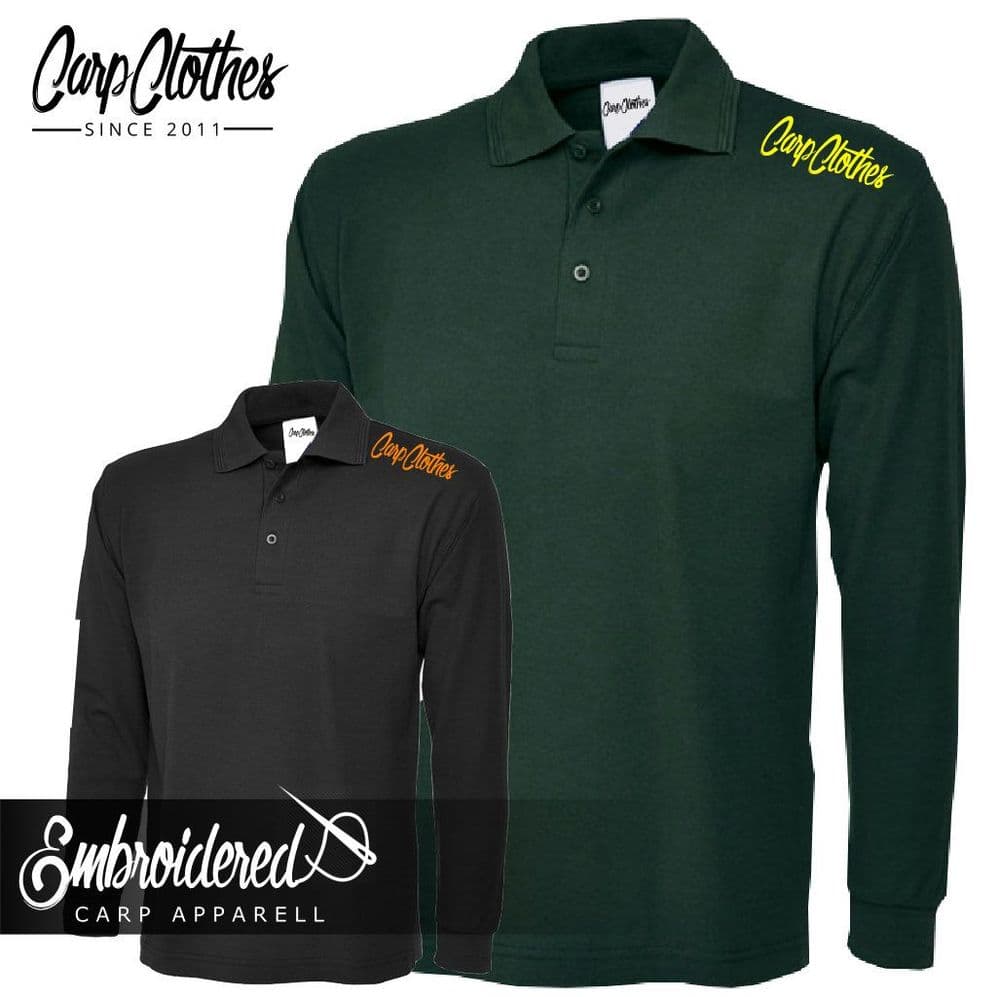 020 EMBROIDERED CARP LS POLO