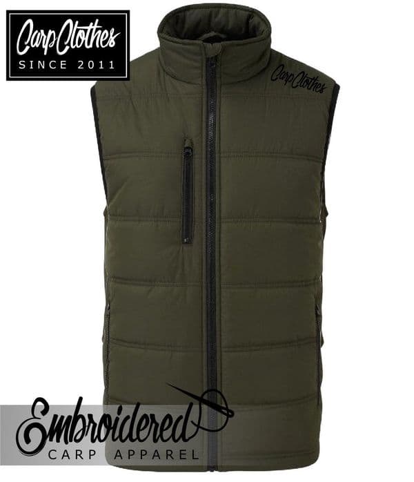 020 OLIVE PADDED BODY WARMER