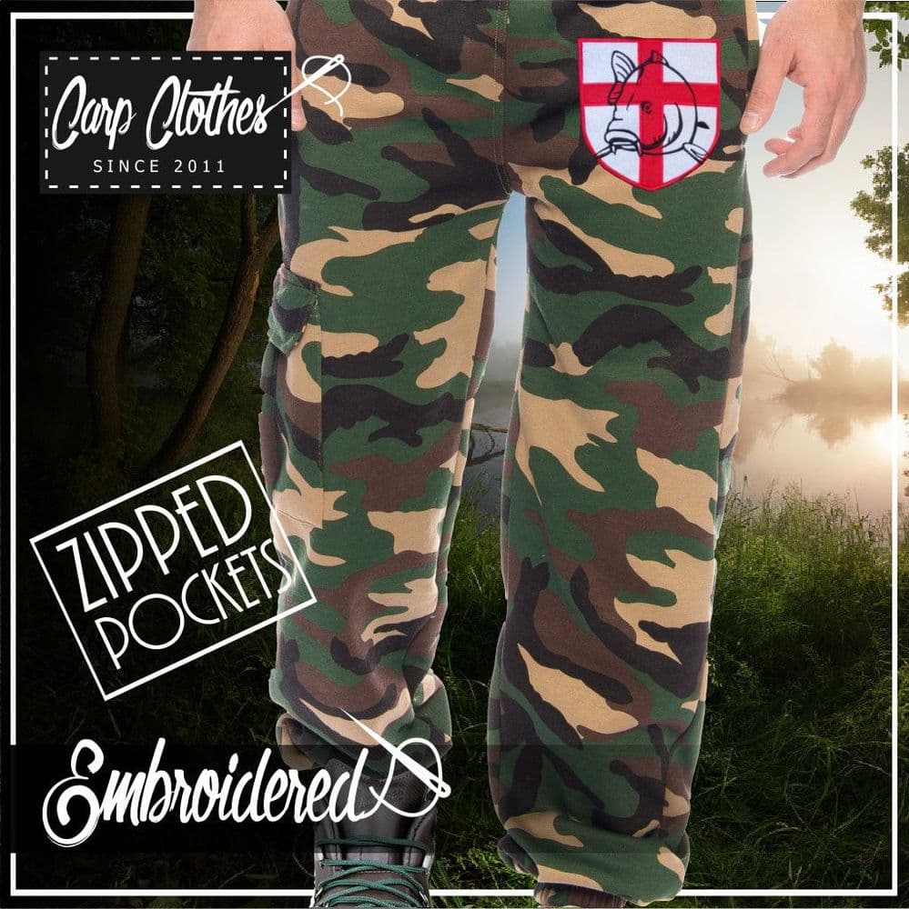 021 EMBROIDERED CAMO JOGGERS