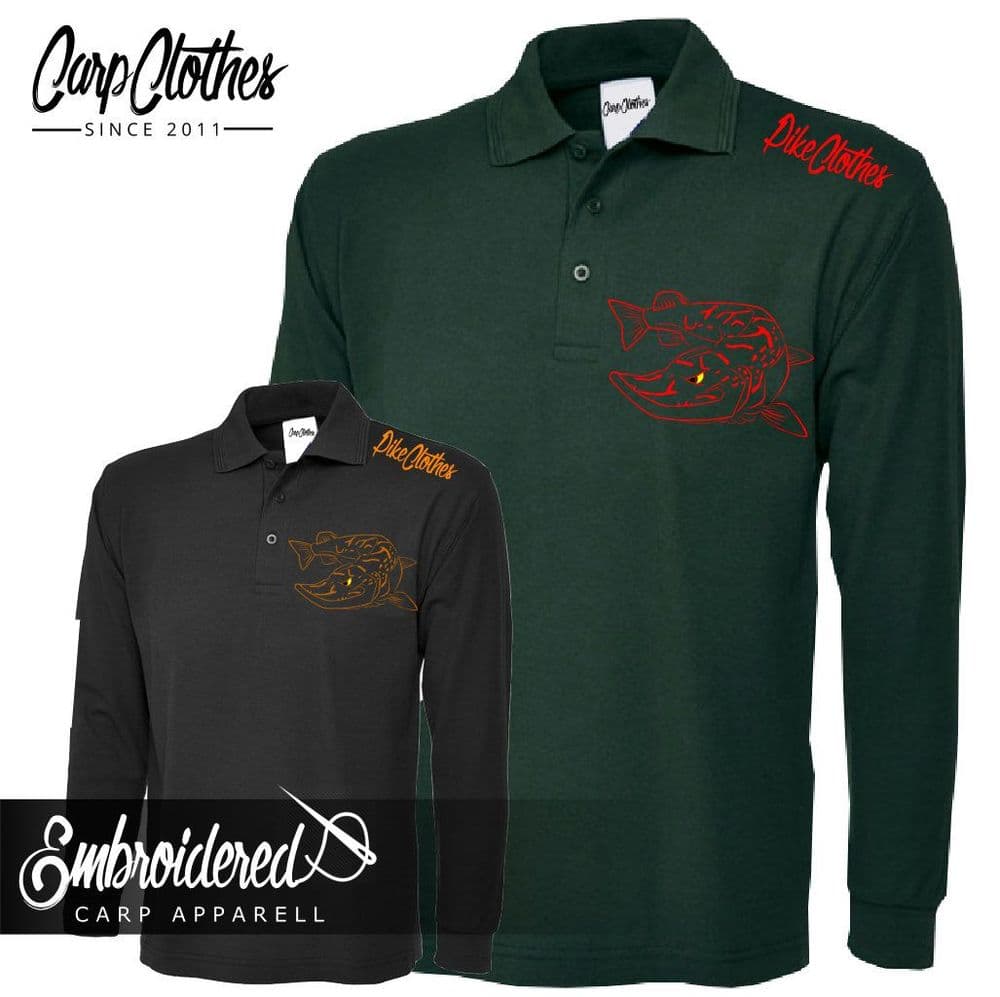 025 EMBROIDERED PIKE LS POLO