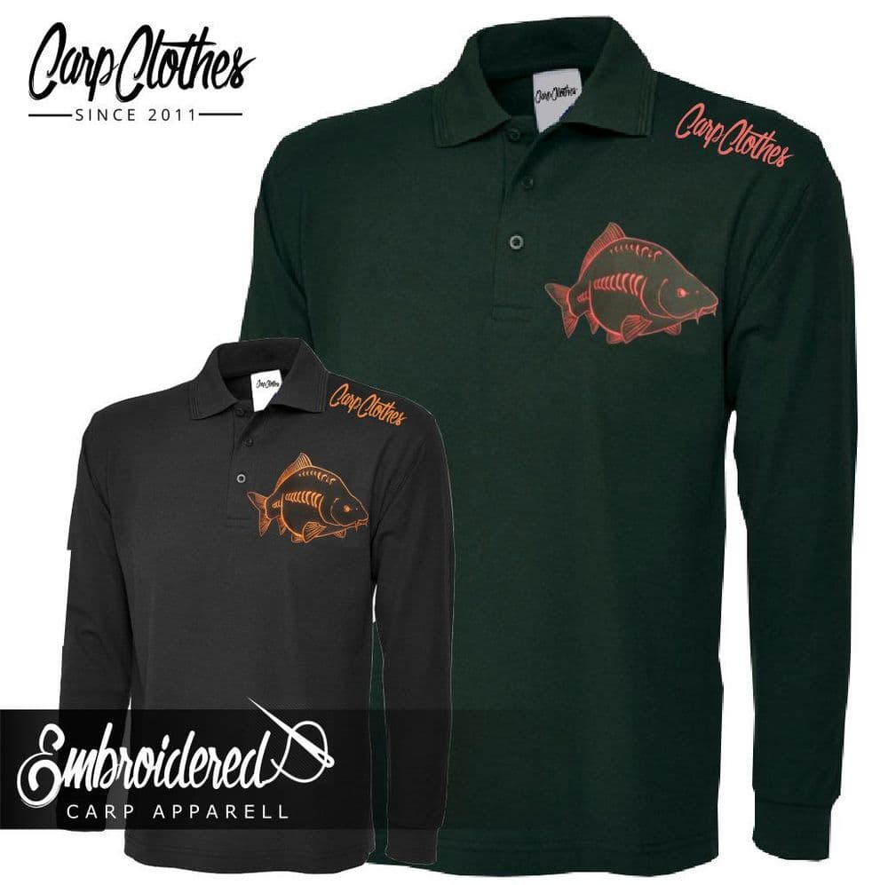 026 EMBROIDERED CARP LS POLO