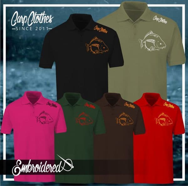 026 EMBROIDERED CARP POLO