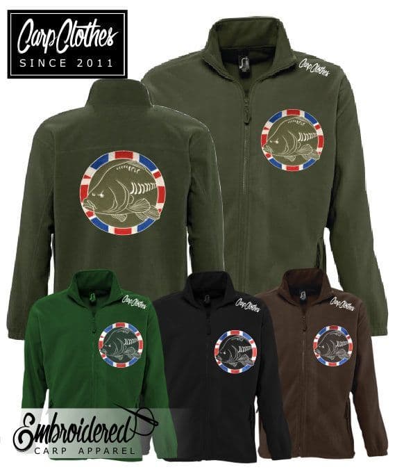 030 CARP CLOTHES EMBROIDERED FLEECE JACKET