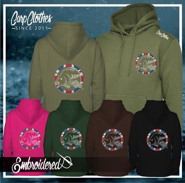 030 EMBROIDERED CARP HOODIE