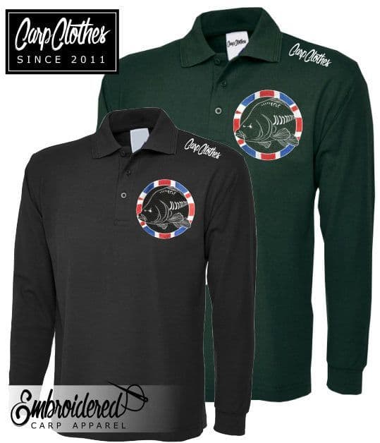030 EMBROIDERED CARP LS POLO