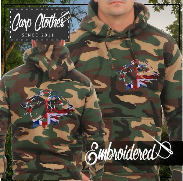 034 EMBROIDERED CAMO FISHING HOODIE