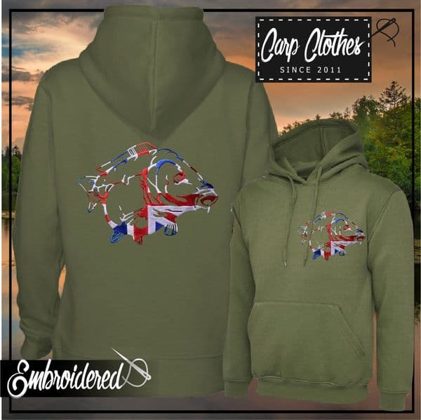 034 EMBROIDERED CARP HOODIE