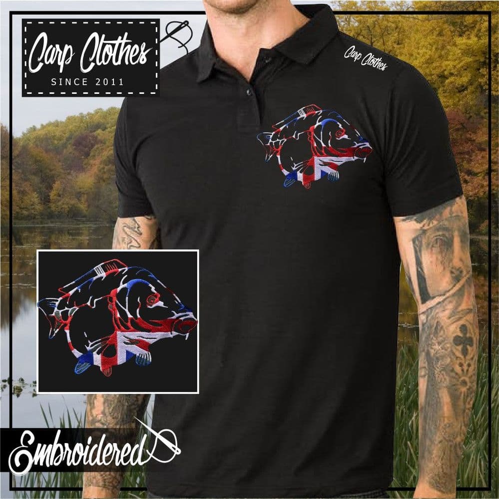 034 EMBROIDERED CARP POLO