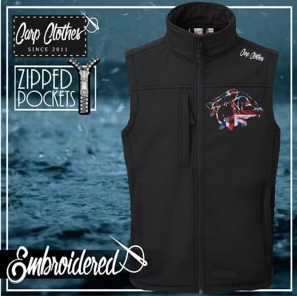 034 EMBROIDERED SOFT SHELL GILET
