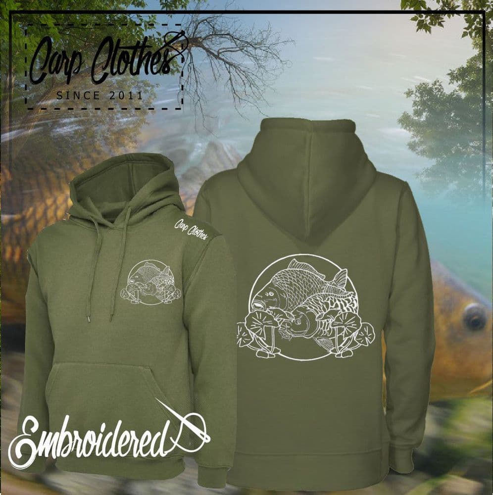 035 EMBROIDERED CARP HOODIE