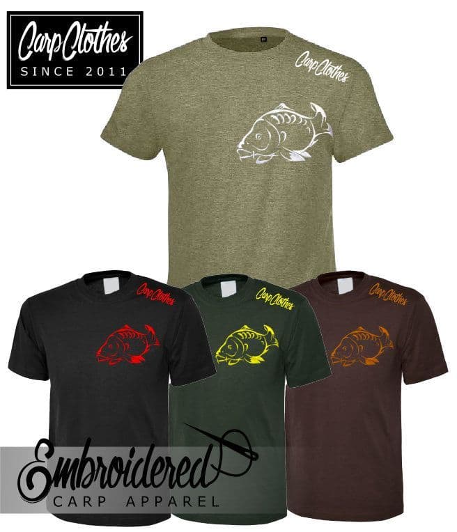 CHILD 001 EMBROIDERED CARP FISHING T-SHIRT