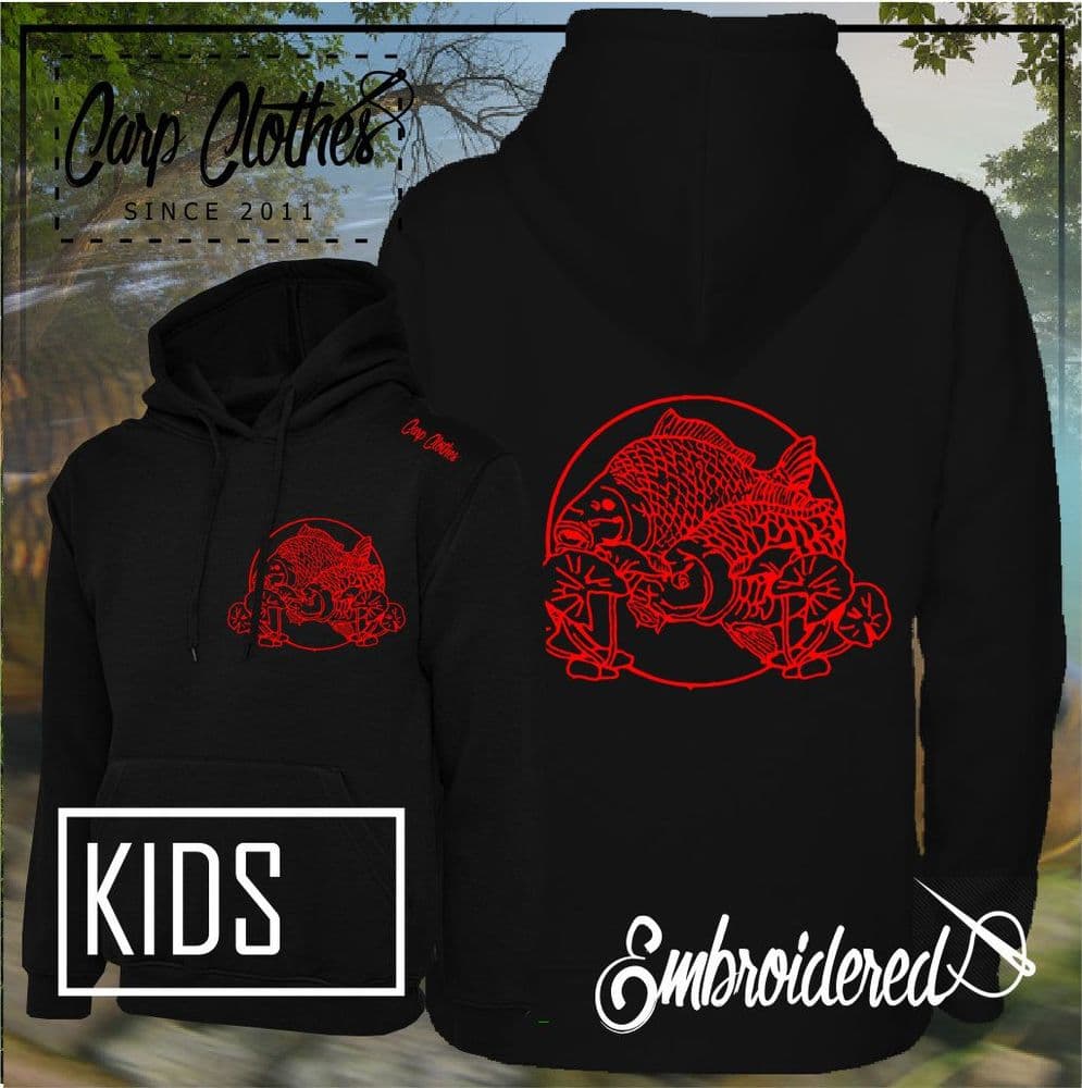 CHILD 035 EMBROIDERED CARP FISHING HOODIE