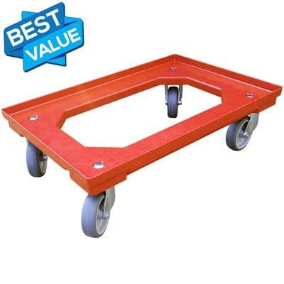 Dolly  for GN size insulated boxes  600 x 400 mm four castors strong stable design. Rot proof constr