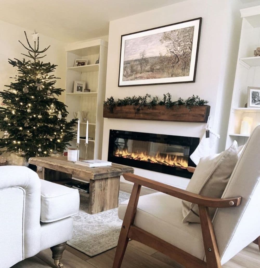 Rustic Floating Mantel Beam - 10cm x 20cm