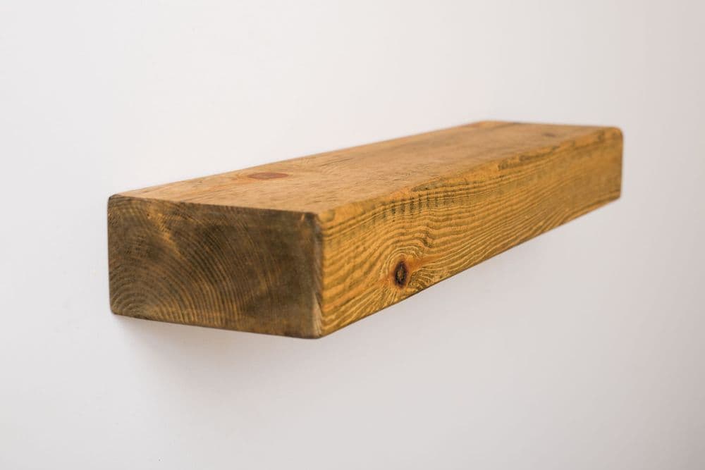 Super Chunky Rustic Wooden Floating Shelf 15cm x 7 5cm
