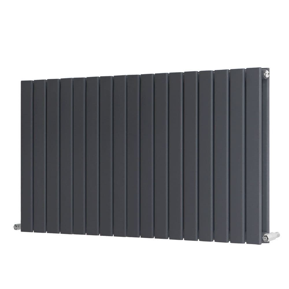 Anthracite Grey Flat Panel Horizontal Designer Radiator - Choice Of Size