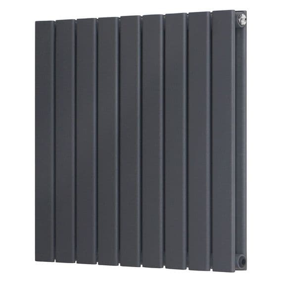 Anthracite Grey Flat Panel Horizontal Designer Radiator - Choice Of Size