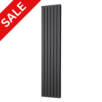 Anthracite Grey Flat Panel Vertical Designer Radiator -  Choice Of Size