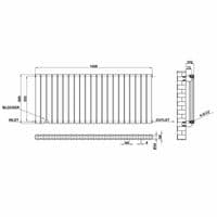 Black Flat Panel Horizontal Designer Radiator -  Choice Of Size