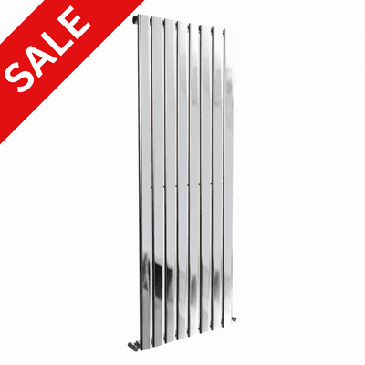 Chrome Flat Panel Vertical Designer Radiator -  Choice Of Size