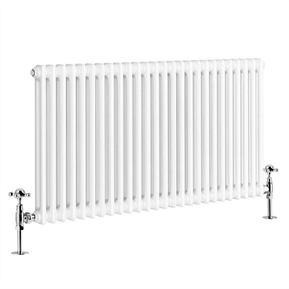 Designer Radiator - Column Horizontal Double - 600 x 1190mm - White