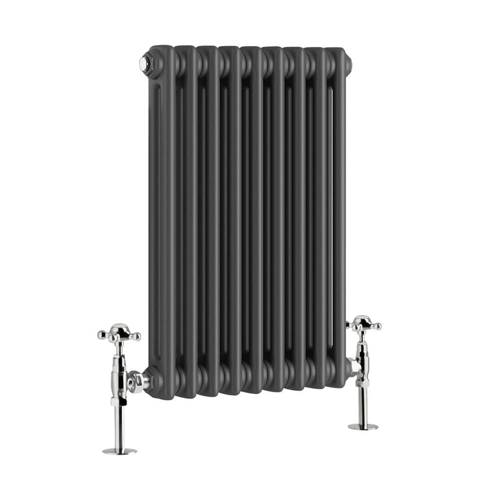 Designer Radiator - Column Horizontal Double - 600 x 425mm - Anthracite ...