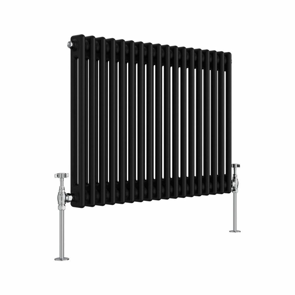 Designer Radiator - Column Horizontal Double - 600 x 830mm - Black