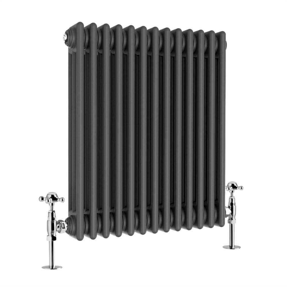 Column Radiator Stylish Radiator Designer Radiator - Column Horizontal Triple - 600 x 605mm - Anthracite ...