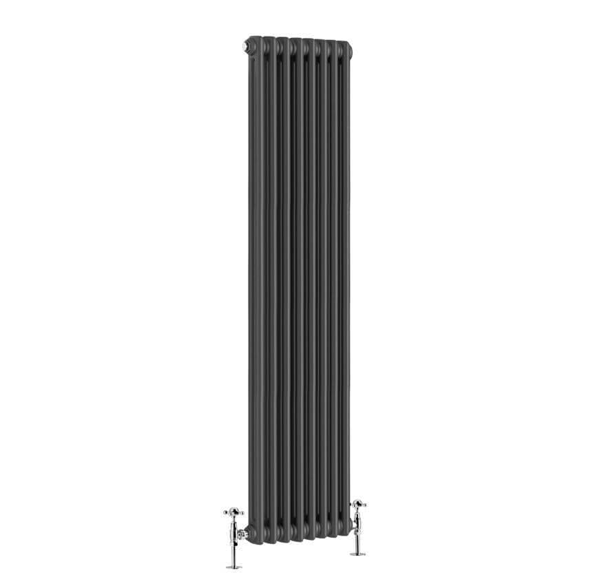 Designer Radiator - Column Vertical Double - 1800 x 380mm - Anthracite Grey