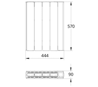 Designer Radiator - Electric ECO Smart WiFi Energy Efficient - 1000W - Black