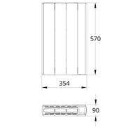 Designer Radiator - Electric ECO Smart WiFi Energy Efficient - 700W - Black