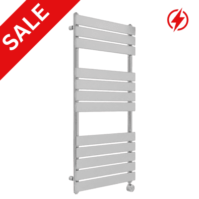 Electric ECO Smart WiFi Chrome Flat Panel Designer Towel Rail Radiator - Choice Of Size