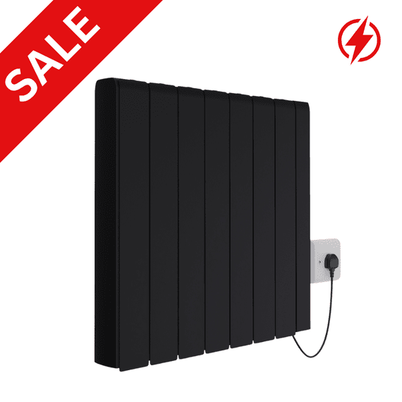 Electric ECO Smart WiFi Energy Efficient Black Designer Radiator  -  Choice Of Size