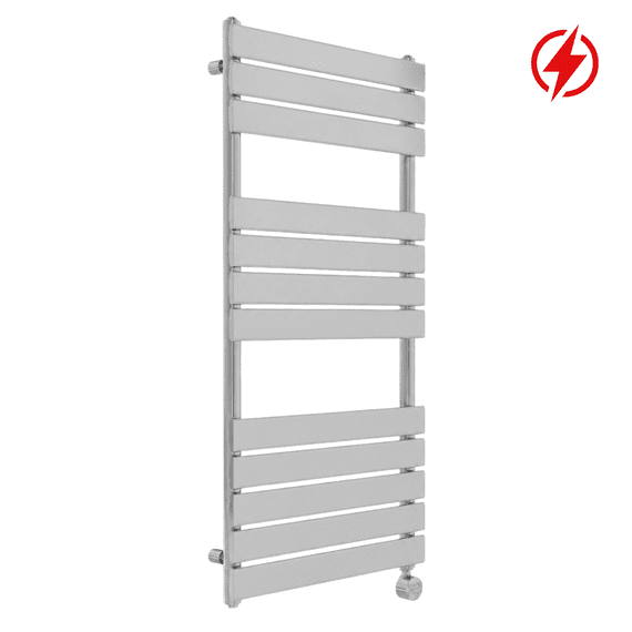 Electric ECO Smart WiFi Flat Panel Designer Heated Towel Rail Radiator - 1200 x 600mm - Chrome