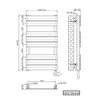 Electric ECO Smart WiFi Flat Panel Designer Heated Towel Rail Radiator - 800 x 450mm - White