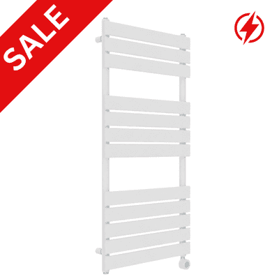 Electric ECO Smart WiFi White Flat Panel Designer Towel Rail Radiator - Choice Of Size