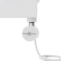 Electric White Thermostatic Towel Rail Flat Panel Designer Radiator -  Choice Of Size