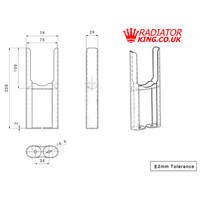 Pair of Column Designer Radiator Feet - Anthracite Grey