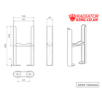 Pair of Column Designer Radiator Feet - Anthracite Grey