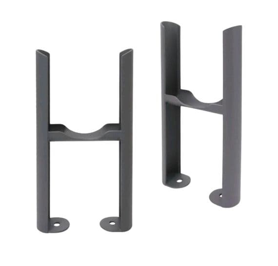 Pair of Column Designer Radiator Feet - Anthracite Grey