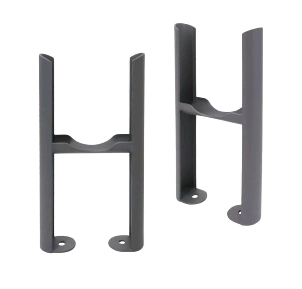 Column Radiators With Feet Pair of Column Designer Radiator Feet - Anthracite Grey