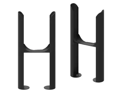 Pair of Column Designer Radiator Feet - Black