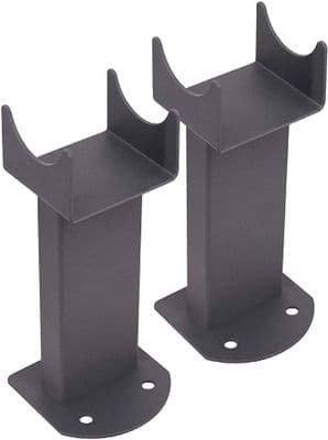 Pair of Flat / Oval Panel Designer Radiator Feet - Anthracite Grey