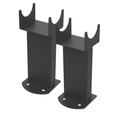 Pair of Flat / Oval Panel Designer Radiator Feet - Black