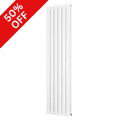 White Flat Panel Vertical Designer Radiator -  Choice Of Size