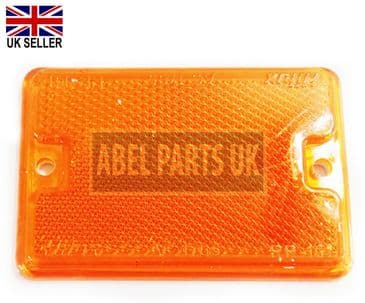 UNIVERSAL AMBER REFLECTOR BOLT ON 90MM X 60MM FOR JCB, TRACTOR, TRUCK, ATV, VAN