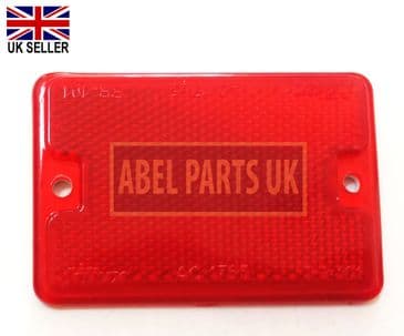 UNIVERSAL RED REFLECTOR BOLT ON 90MM X 60MM FOR JCB, TRACTOR, TRUCK, ATV, VAN