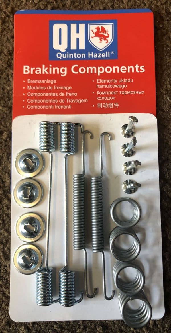 Midget Sprite Metro Rover 100 Rear Brake Shoe Fitting Kit - QH - OE QUALITY