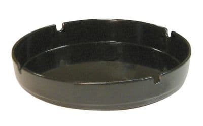 7'' Black Melamine Ashtray Qty 10